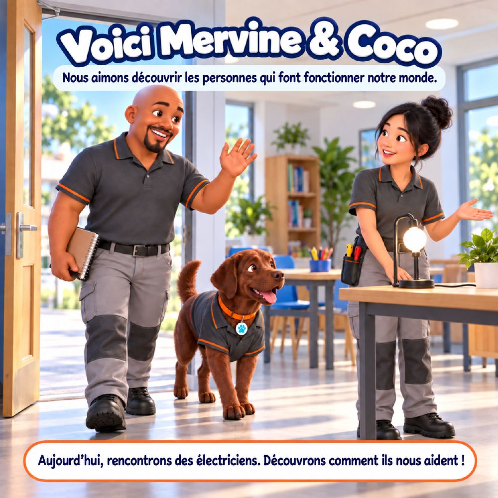 Sample page 2 of Mervine & Coco — Électriciens